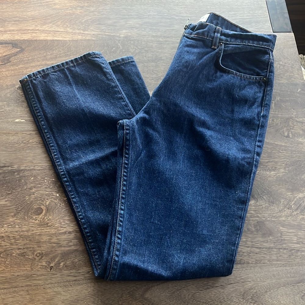 Reformation Jeans Brook zip jeans 31 in Volta dark denim wash